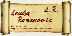 Lenka Romanović vizit kartica